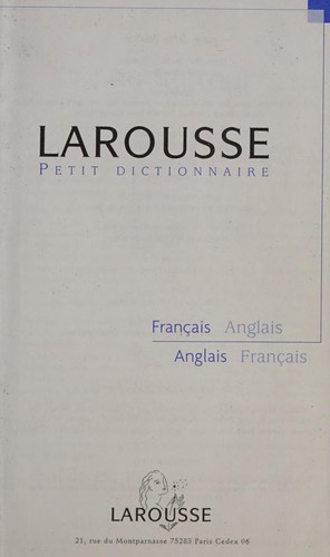 Cover for Larousse petit dictionnaire