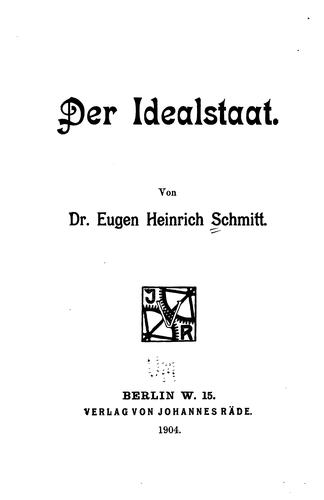 Cover for Der Idealstaat.