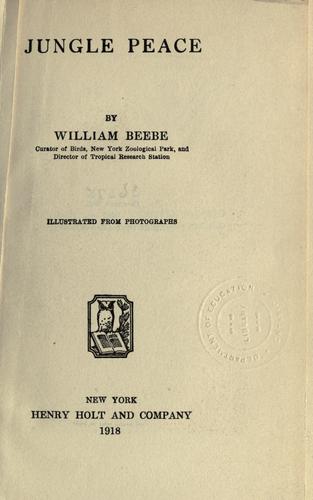 Cover for Jungle peace