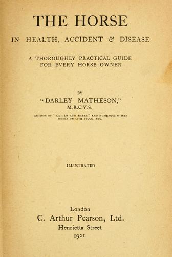 Cover for horse in health, accident & disease