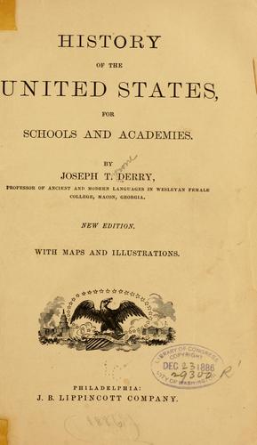 Cover for History of the United States, for schools and academies.