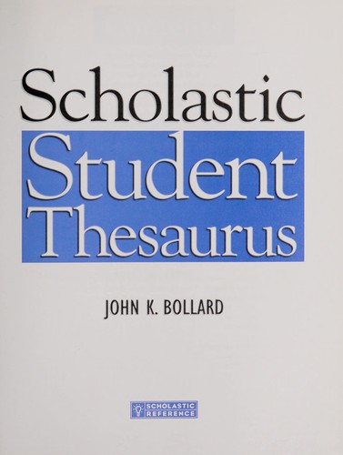 Cover for Scholastic student thesaurus