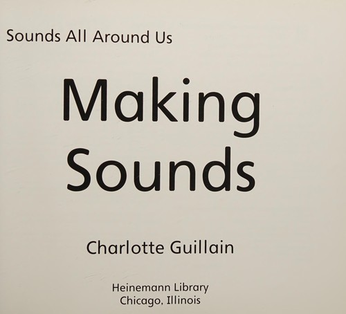 Cover for Making sounds