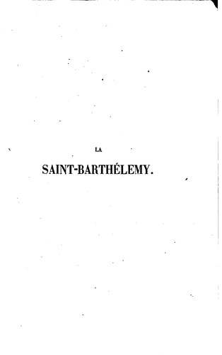 Cover for La Saint-Barthélemy
