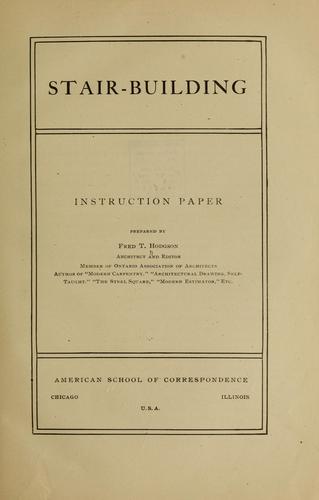 Cover for Stair-building