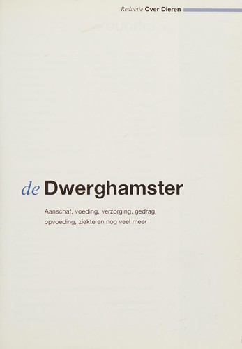 Cover for Dwerghamster