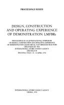 Cover for Design, construction and operating experience of demonstration LMFBRs