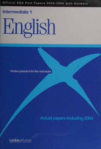Cover for English Intermediate 1 SQA Past Papers (Official Sqa Past Paper Int 1)