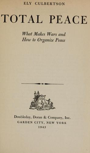 Cover for Total peace