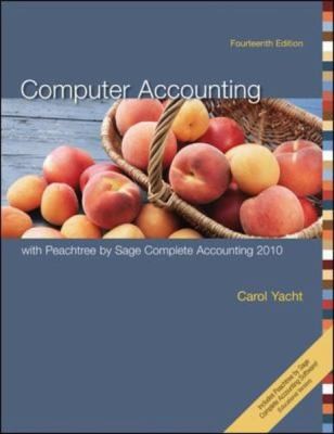 Cover for Computer Accounting with Peachtree by Sage Complete Accounting 2010
