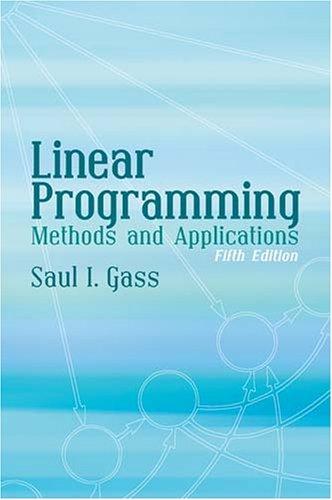 Cover for Linear Programming: Methods and Applications