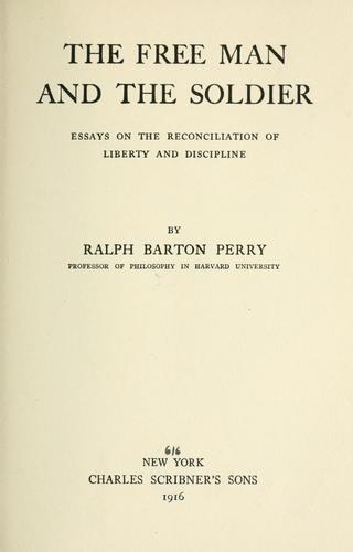 Cover for The free man and the soldier