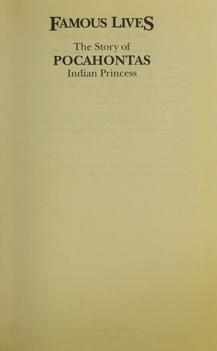Cover for The story of Pocahontas, Indian princess