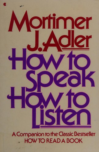Cover for How to speak, how to listen
