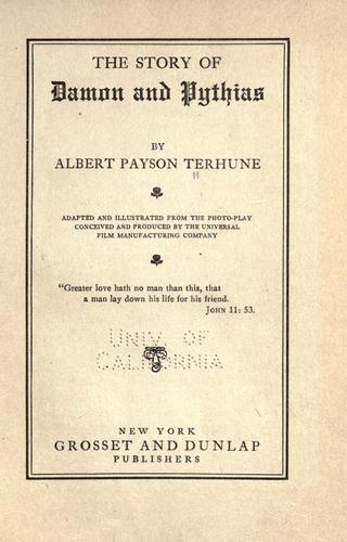 Cover for The story of Damon and Pythias