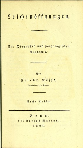 Cover for Leichenöffnungen : zur Diagnostik und pathologischen Anatomie
