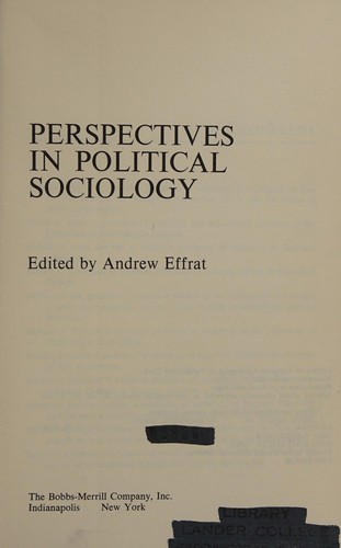 Cover for Perspectives in political sociology.