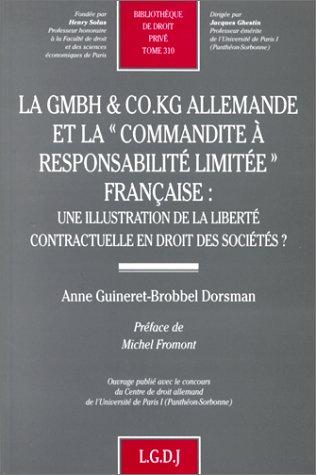 Cover for La GmbH & Co. KG allemande et la "commandite à responsabilité limitée" française