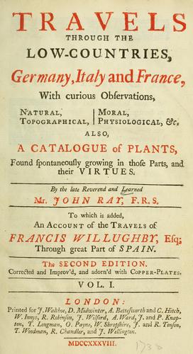 Cover for Travels through the Low countries