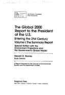 Cover for Global 2000 Report to the President of the United States (Pergamon policy studies on policy, planning, and modeling)