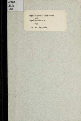 Cover for Personlichkeitstheorie und Psychopharmaka