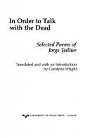 Cover for In order to talk with the dead