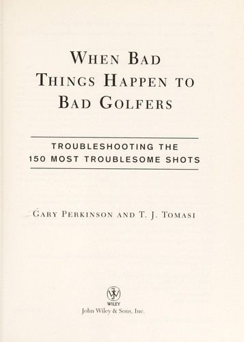 Cover for When Bad Things Happen to Bad Golfers