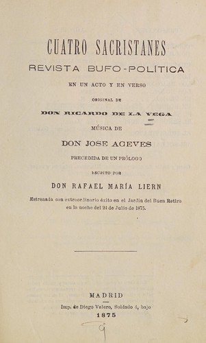 Cover for Cuatro sacristanes