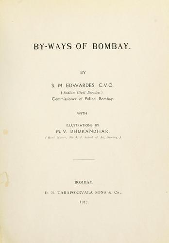 Cover for By-ways of Bombay.