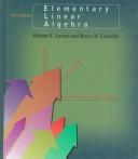 Cover for Elementary linear algebra