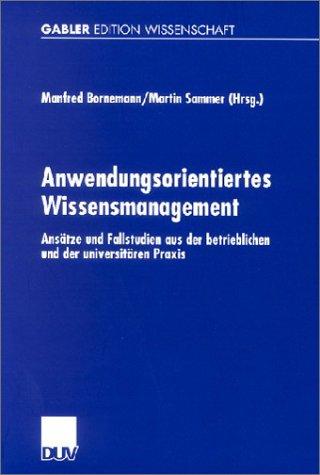 Cover for Anwendungsorientiertes Wissensmanagement.