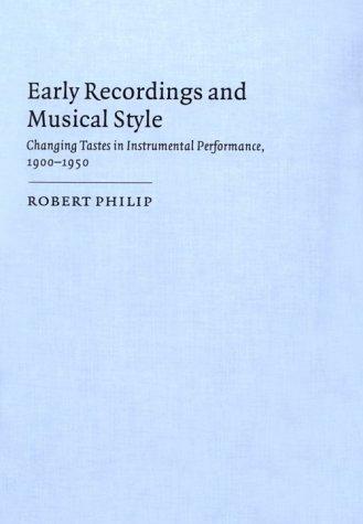 Cover for Early recordings and musical style