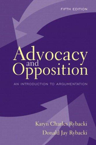 Cover for Advocacy and opposition