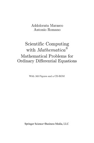 Cover for Scientific Computing with Mathematica®