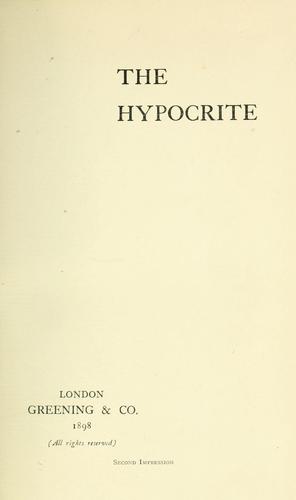 Cover for The hypocrite.