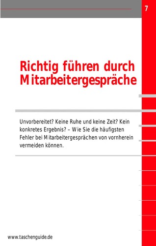 Cover for Mitarbeitergespra che