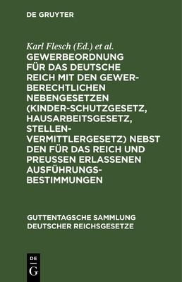 Cover for Gewerbeordnung Für das Deutsche Reich