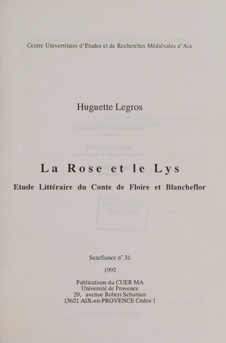 Cover for La rose et le lys