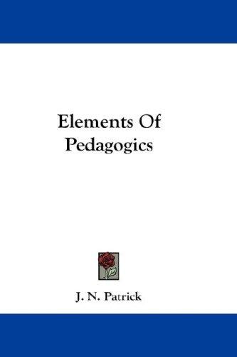 Cover for Elements Of Pedagogics