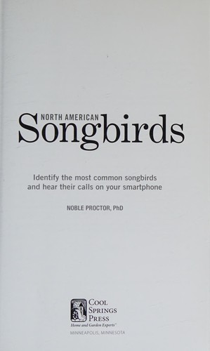 Cover for North American songbirds