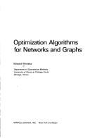 Cover for Optimization algorithms for networks and graphs