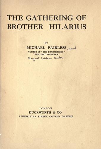 Cover for The gathering of Brother Hilarius
