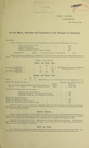 Cover for [Report 1941]