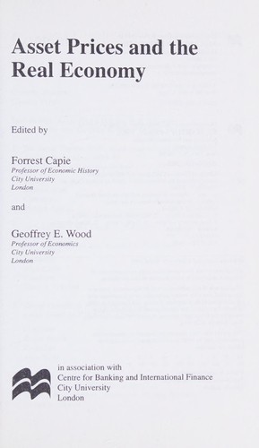 Cover for Asset prices and the real economy
