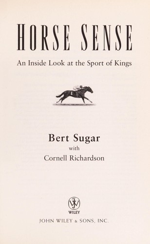 Cover for Horse sense