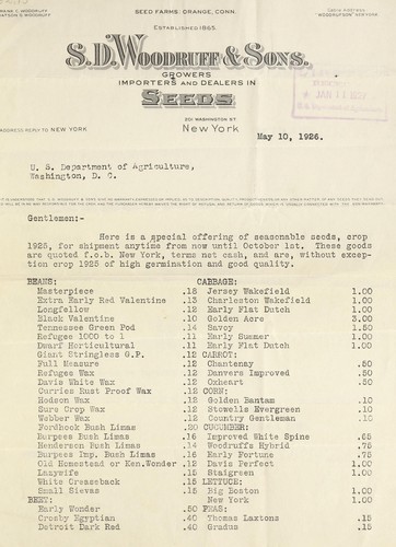 Cover for Special offering of seasonable seeds, crop 1925 for shipment anytime from now until October 1st