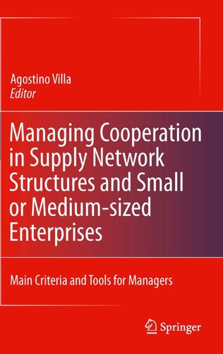 Cover for Managing cooperation in supply network structures and small or medium-sized enterprises