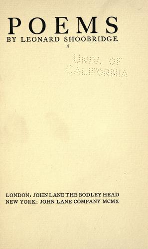 Cover for Poems