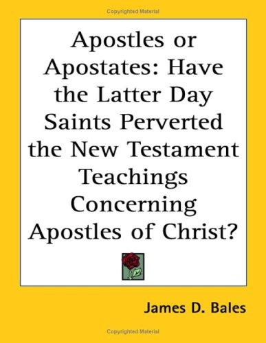 Cover for Apostles or Apostates