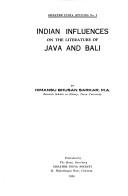 Cover for Indian influences on the literature of Java and Bali